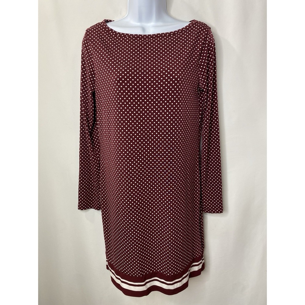 Michael Kors Womens Sheath Dress Size Small Polka dot Fall Career Scandi Autumn